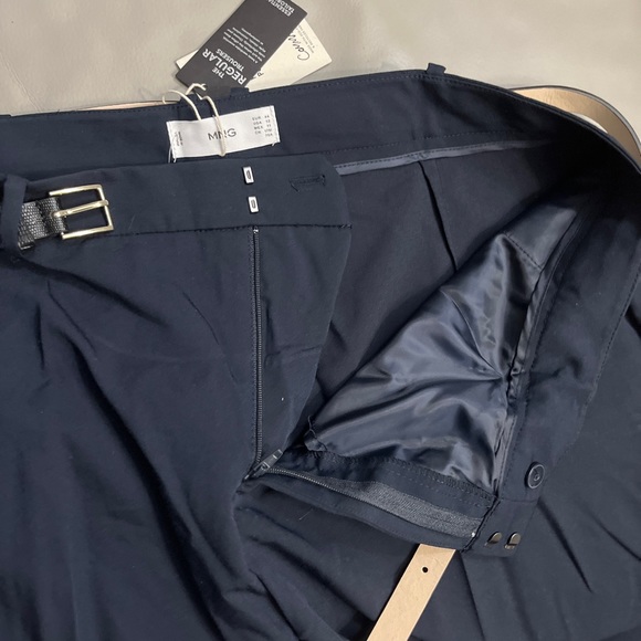 NWT - Mango Women’s Dress Pants with Belt - Size 12 - Picture 3 of 11
